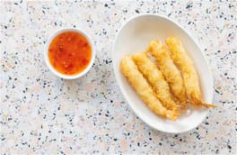 Tempura garnalen side dish
